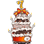 7th Anniversary Birthday Cake