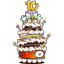 10th and 1/2 Anniversary Birthday Cake
